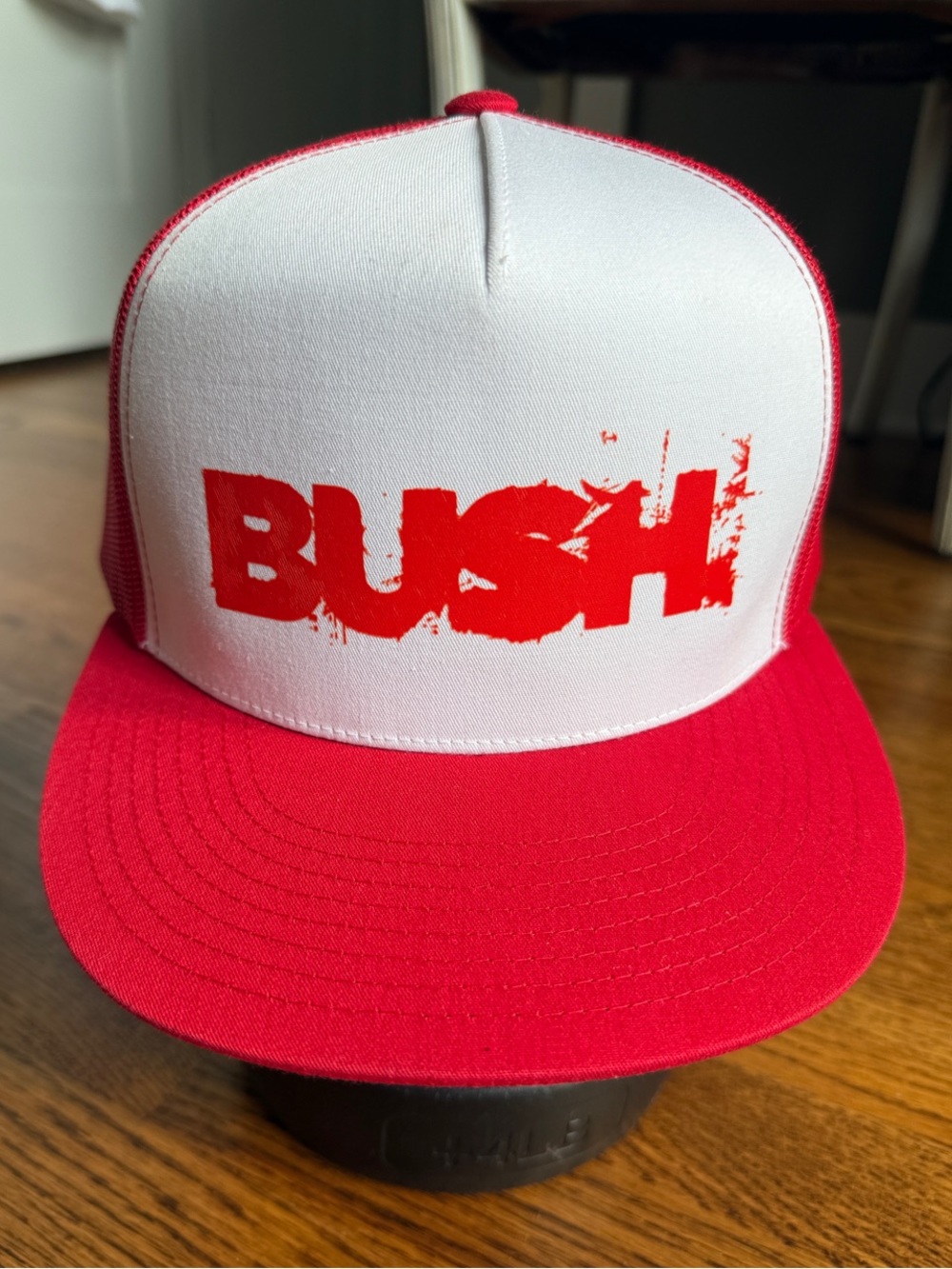 BUSH - Red and White Trucker Mesh Hat - NEW